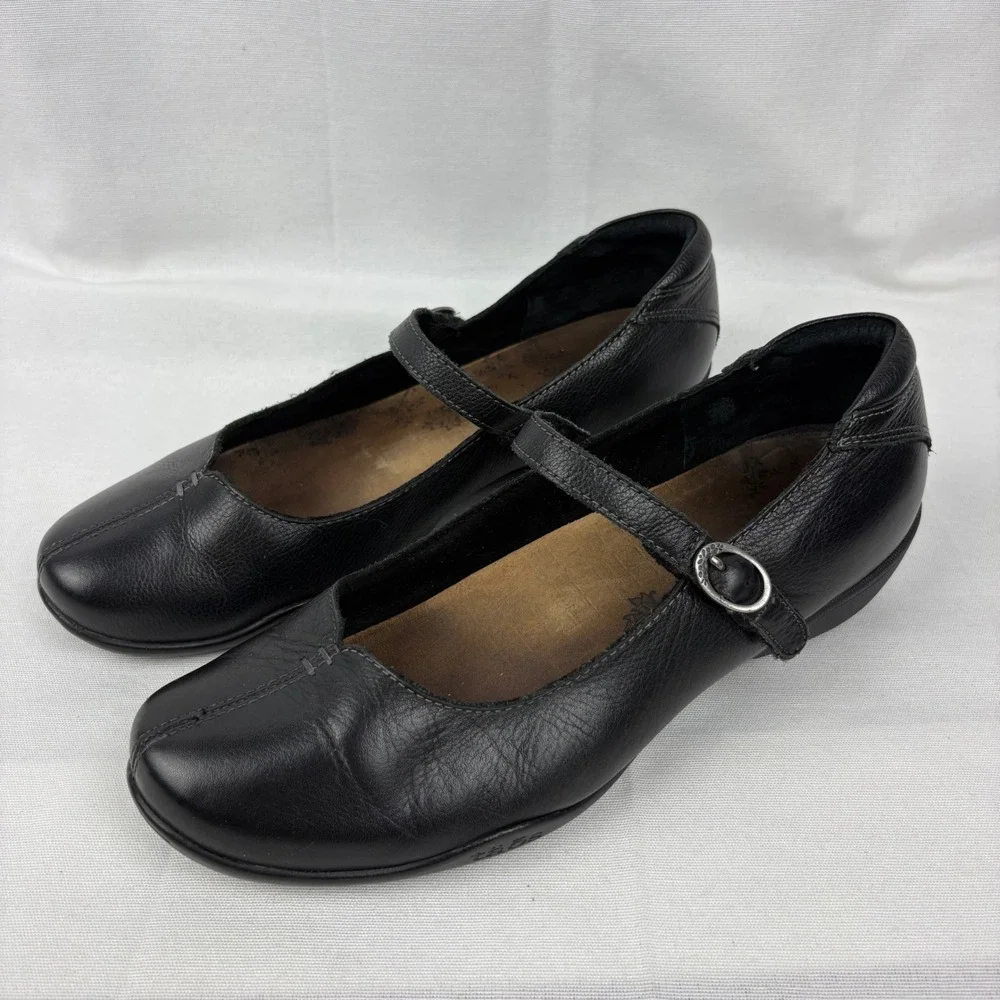 Taos Womens Mary Jane Ta Dah Shoes Size 40 EU/9 US Black Comfort Leather Casual - Picture 1 of 17